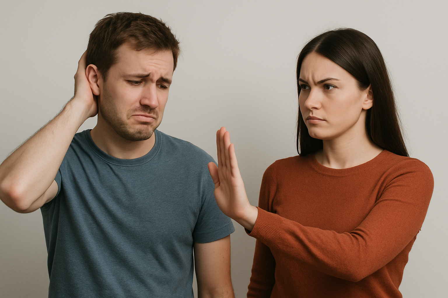 Hombre experimentando rechazo invisible